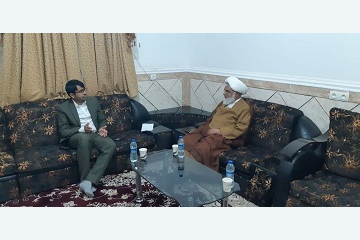 دیدار باحجت الاسلام والمسلمین افشارمنش امام جمعه و جناب اقای جرگه معاون سیاسی امنیتی فرمانداری رودبار جنوب